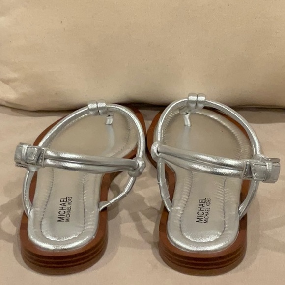 Michael Kors Silver Strappy Sandals - Picture 4 of 5